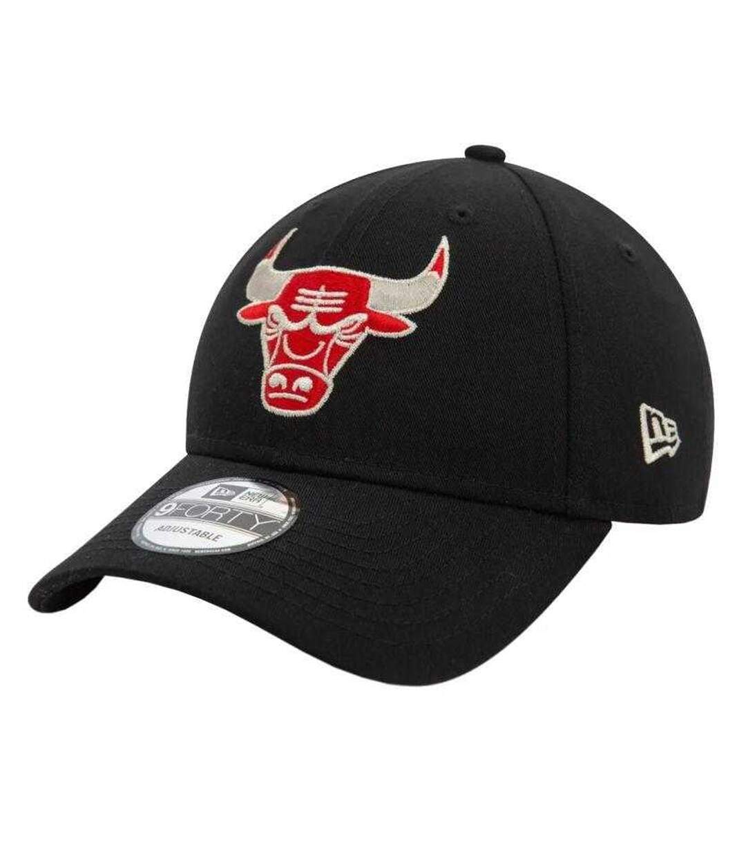 9forty Chicago Bulls Metallic Baseball Cap Black New Era-3