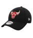 9forty Chicago Bulls Metallic Baseball Cap Black New Era-3