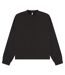 Unisex Adult Premium Combed Cotton Extended Neckline Boxy Oversized Sweatshirt Black Casual Classics-1