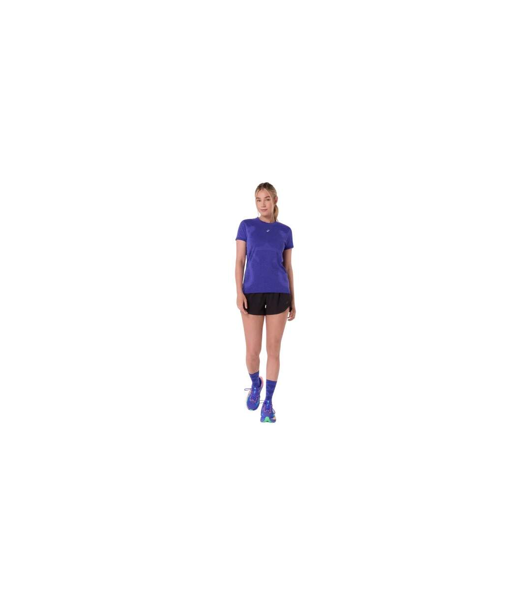 Haut Course À Pied Performance Femme Bleu Foncé Bleu Asics-1