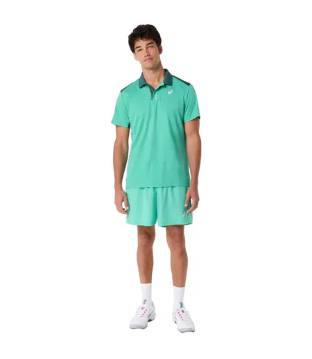 Mens Lightweight Tennis Polo Shirt Green Asics