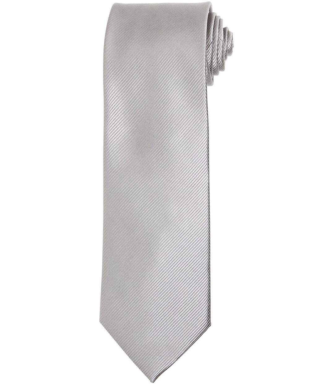 Cravate en soie - PB795 - gris silver-2