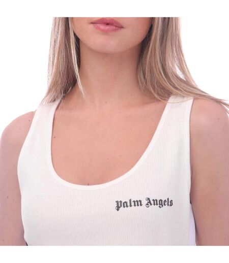 Débardeur classic femme blanc / noir Palm Angels