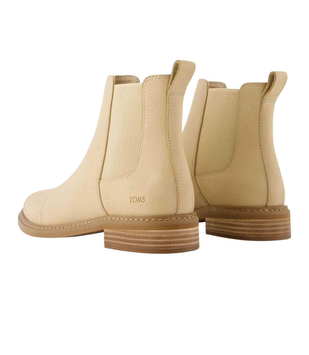 Womens/ladies Logo Nubuck Boots Natural Toms-2