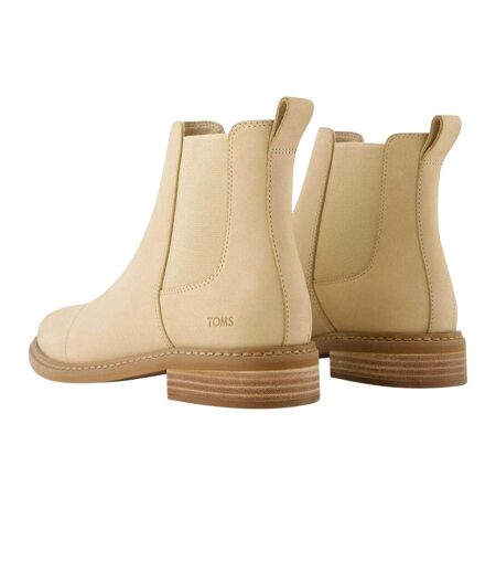 Womens/ladies Logo Nubuck Boots Natural Toms