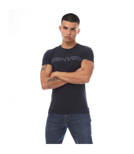 Mens Crew Neck T-shirt Navy Emporio Armani