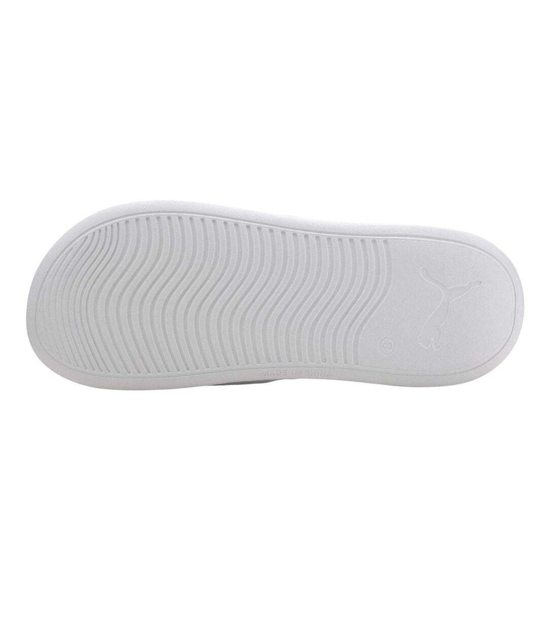 Mens Popcat Flat Sliders White Puma-4