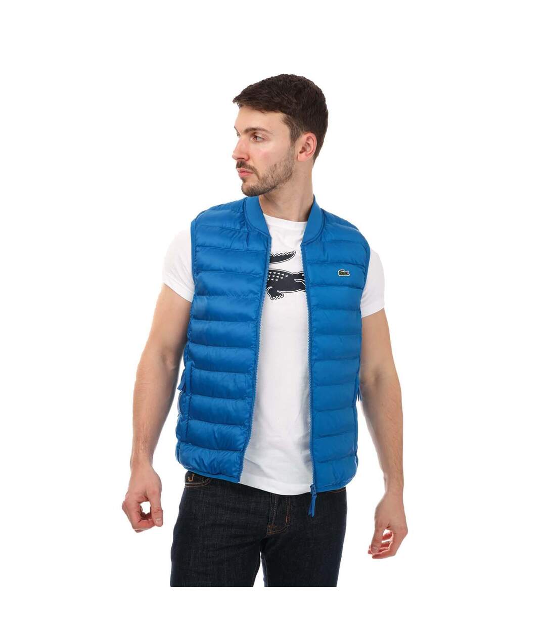 Doudoune sans manches homme bleu Lacoste-4