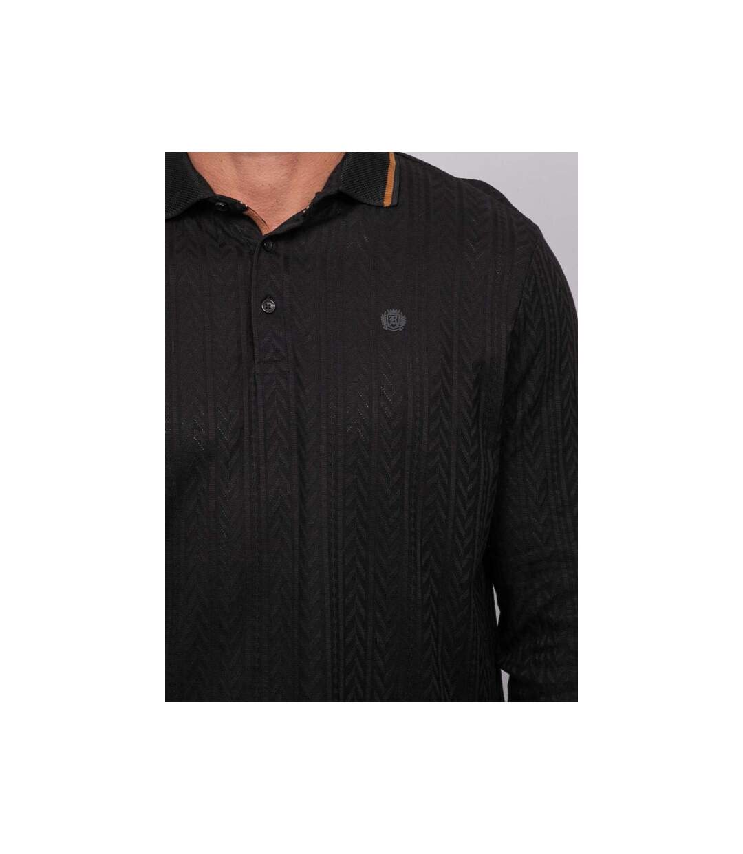 Polo torsades manches longues coton POCIBER-3