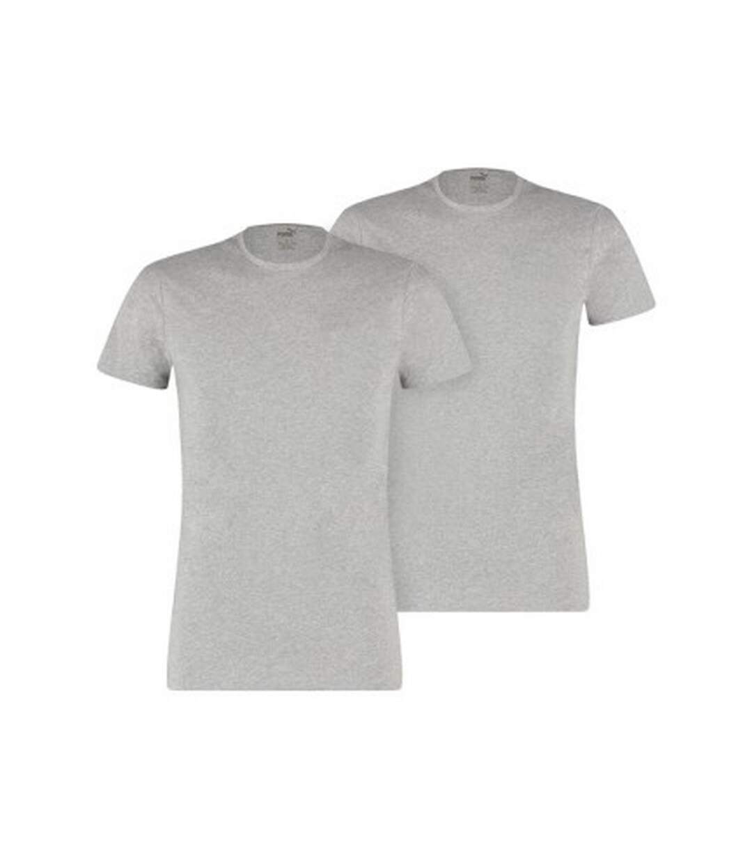 Puma T-shirt unisexe pour adultes (lot de 2) (Gris Chiné) - UTCS739