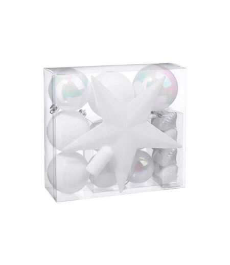Kit 18 Pièces Déco de Noël Colorama 23cm Blanc
