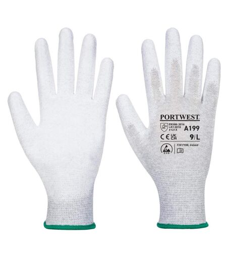 Unisex adult a199 pu palm grip gloves m grey Portwest