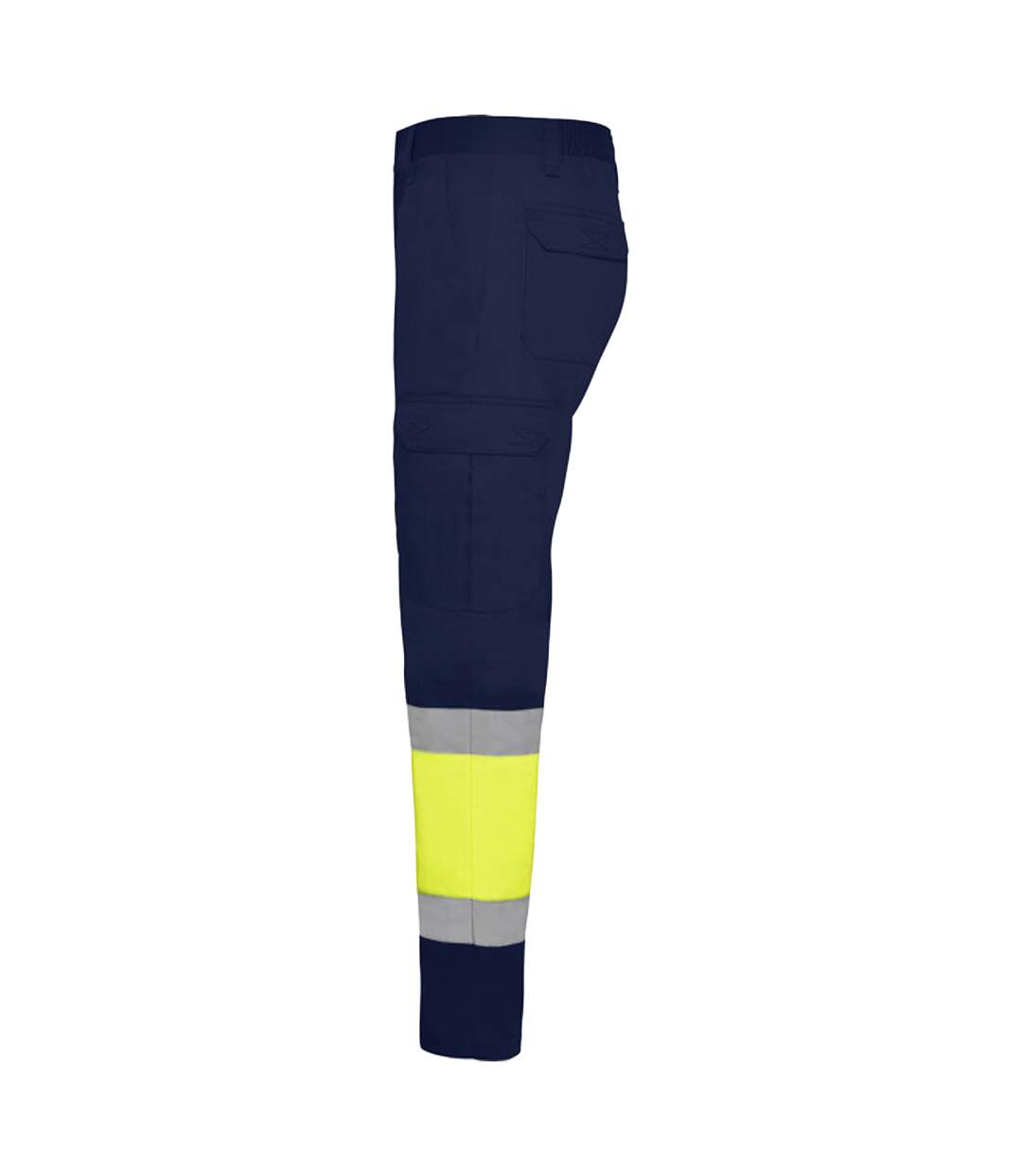 Pantalon Naos Homme Bleu Marine Jaune Fluo Roly Workwear-3