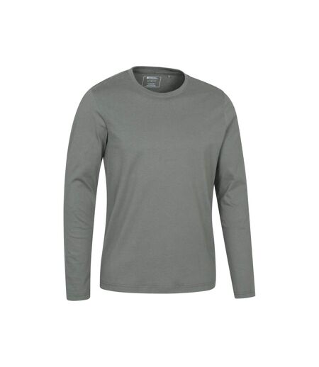 Mens flint crew neck long-sleeved t-shirt green Mountain Warehouse