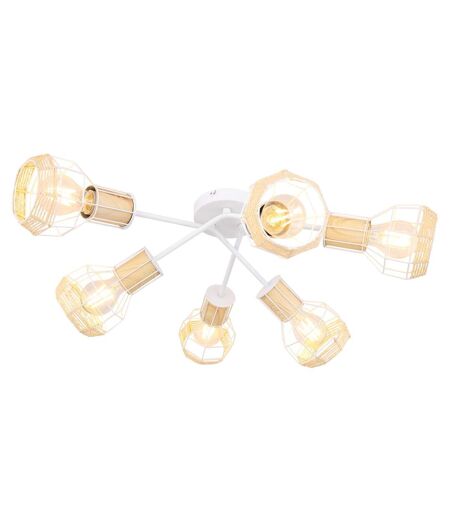 Plafonnier design scandinave Bana - 6 Ampoules - Blanc