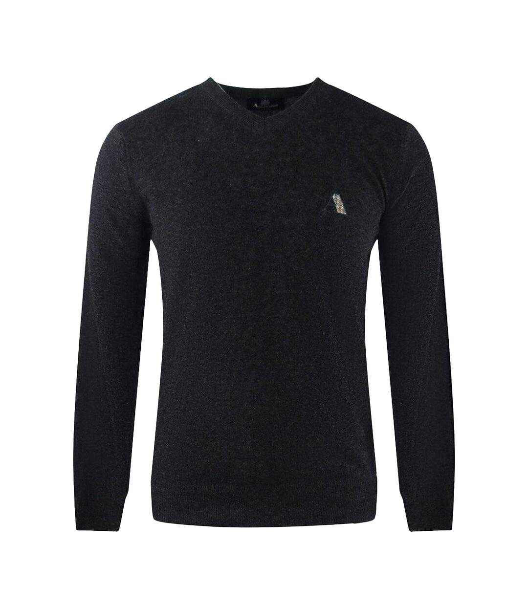 Mens Logo Jumper Dark Grey Aquascutum-1