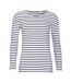 T-shirt Marine Femme Blanc Bleu Marine SOLS-1
