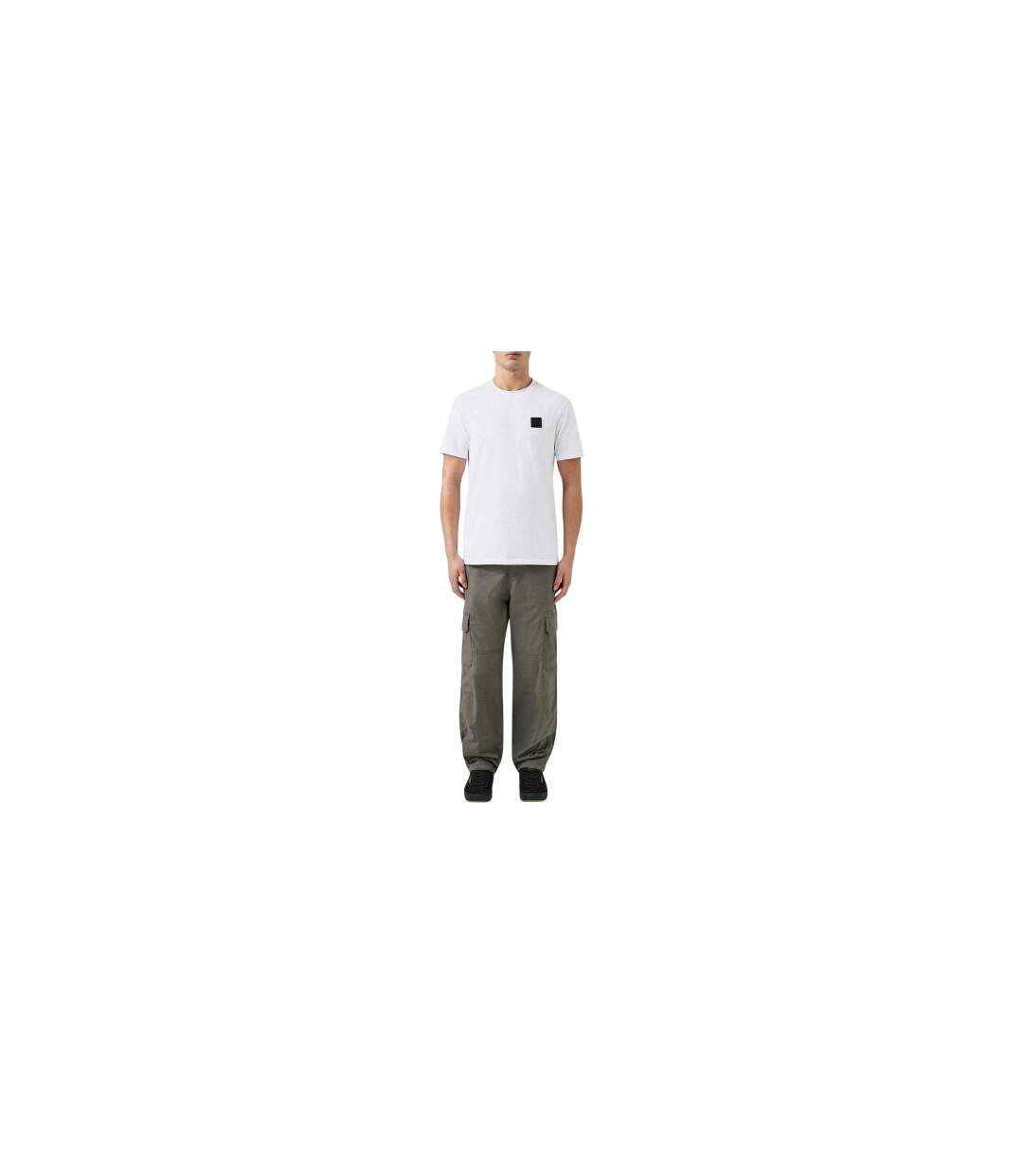 Mens Patch T-shirt White Patrick-1