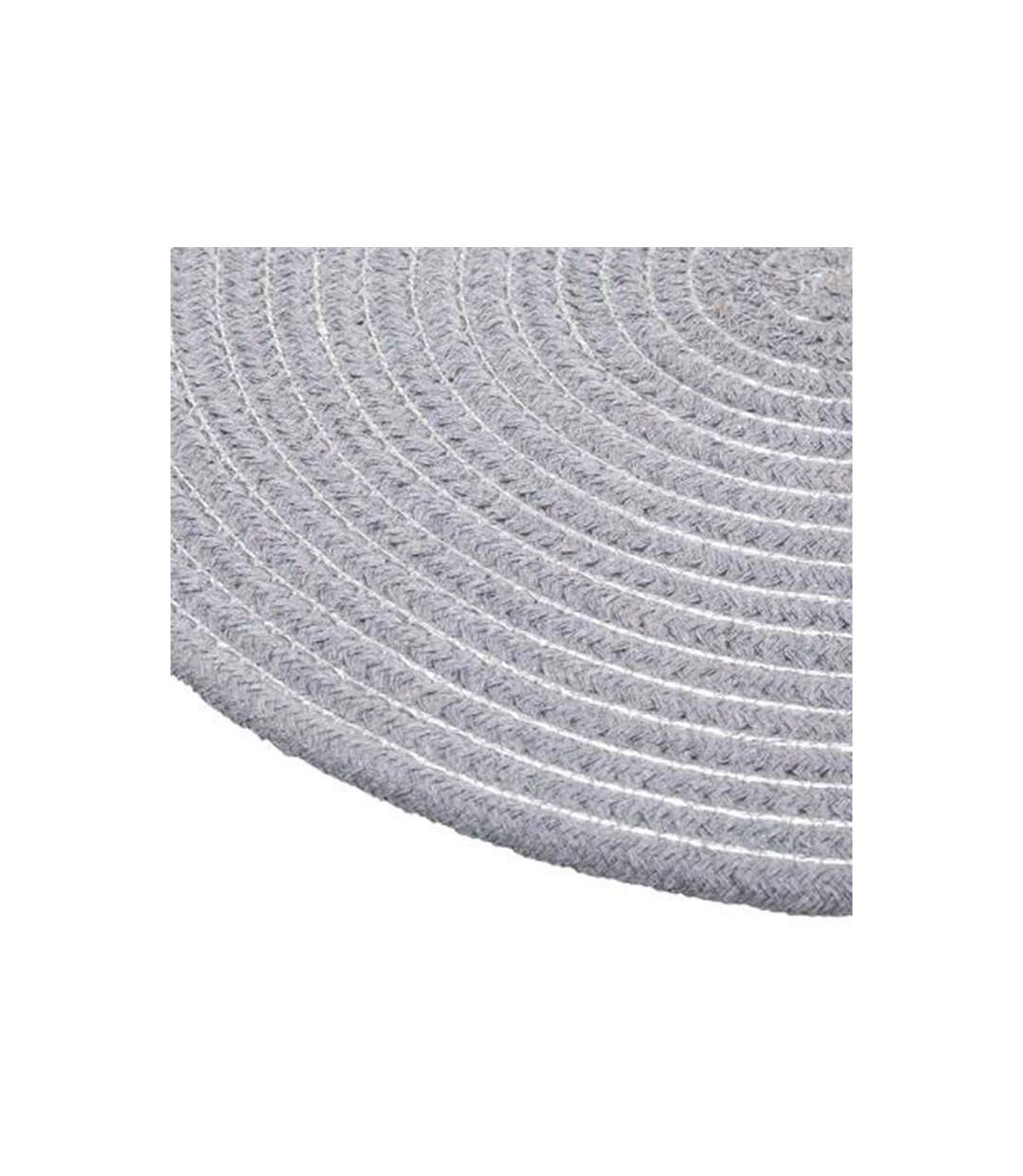 Set de Table Rond Déco Shiny 35cm Gris Clair-2