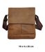Sacoche bandoulière pour homme avec rabat - PVC vieilli - couleur marron-3
