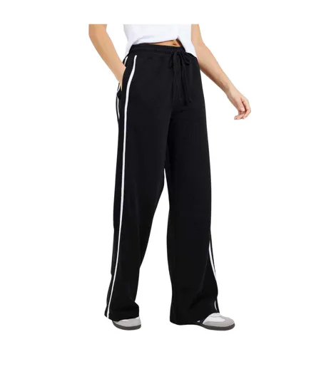 Womens/ladies Striped Joggers Black White Brave Soul