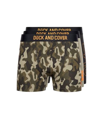 Duck and Cover Mens Alized Assorted Designs Boxer Shorts (Pack of 3) (Multicolored)