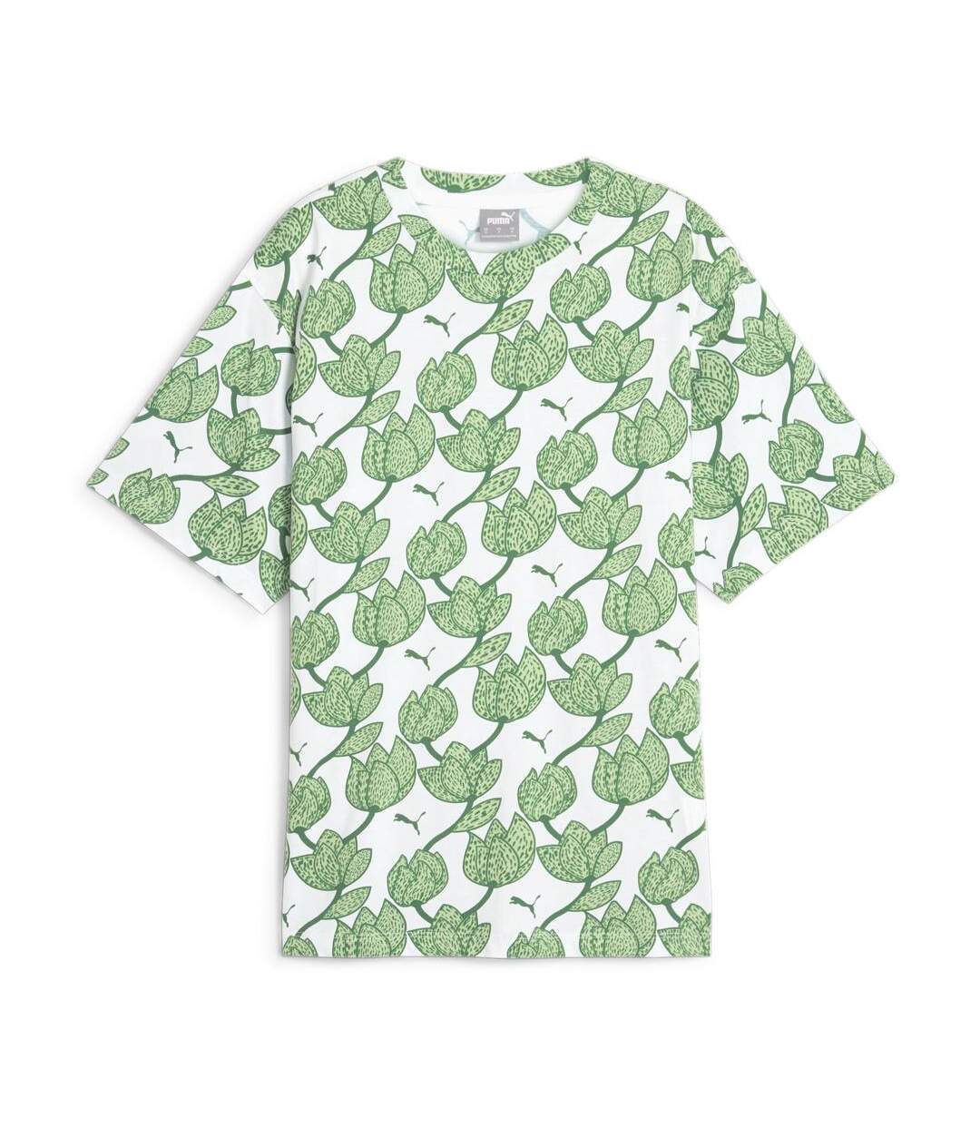 T-shirt Blanc/Vert Femme Puma Ess+ Blossom - S