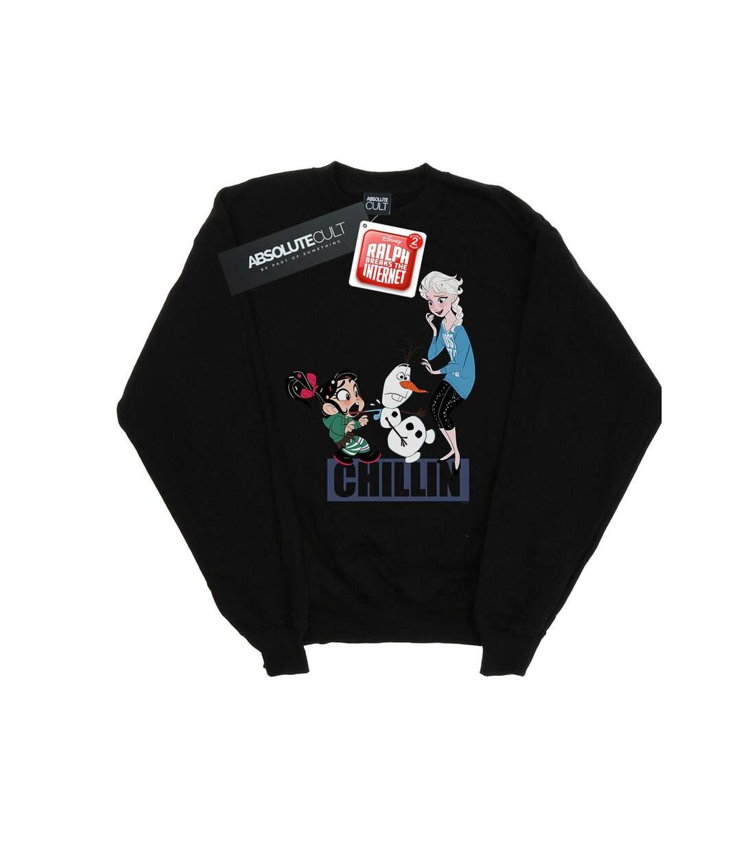 Disney - Sweat WRECK IT RALPH ELSA AND VANELLOPE - Femme (Noir) - UTBI43152-1