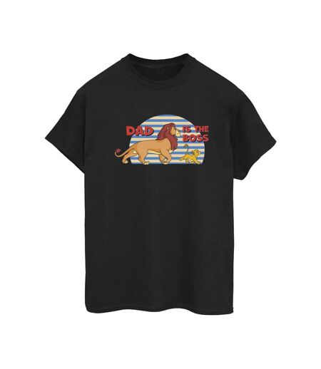 Disney Womens/Ladies The Lion King Dad Boss Cotton Boyfriend T-Shirt (Noir) - UTBI29547