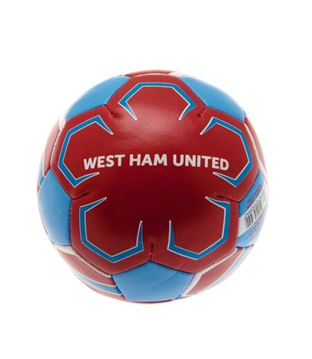 West Ham FC Official 4 Inch Mini Soft Soccer Ball (Claret/Blue) (Mini)