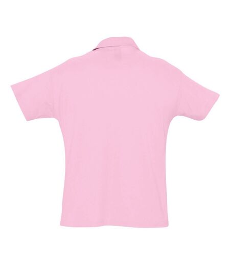 SOLS Mens Summer II Pique Short Sleeve Polo Shirt (Pink)