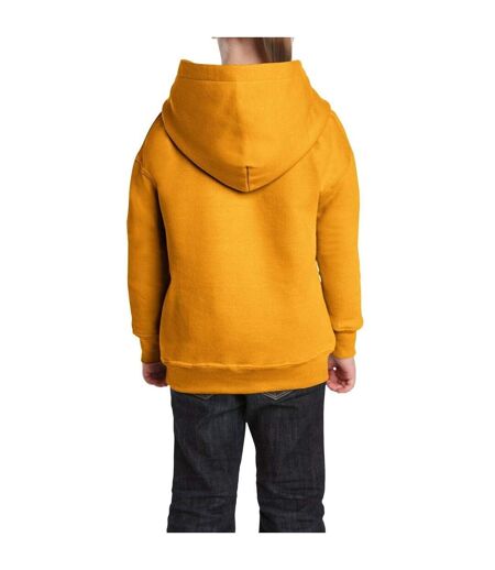 Sweat à capuche unisexe jaune foncé Gildan