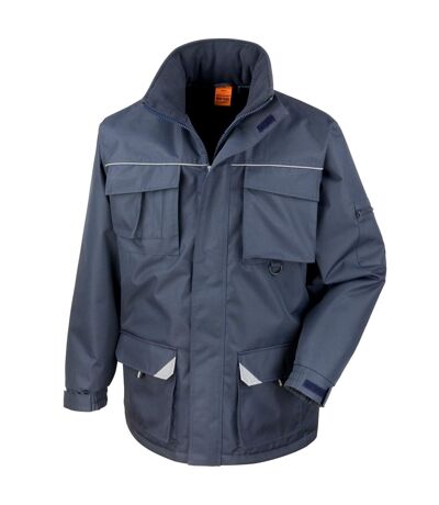 WORK-GUARD by Result Mens Sabre Padded Long Coat (Navy)