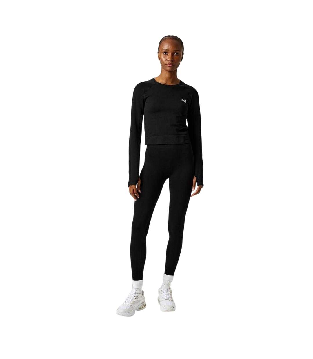 T-shirt Court Manches Raglan Femme Noir Everlast-1