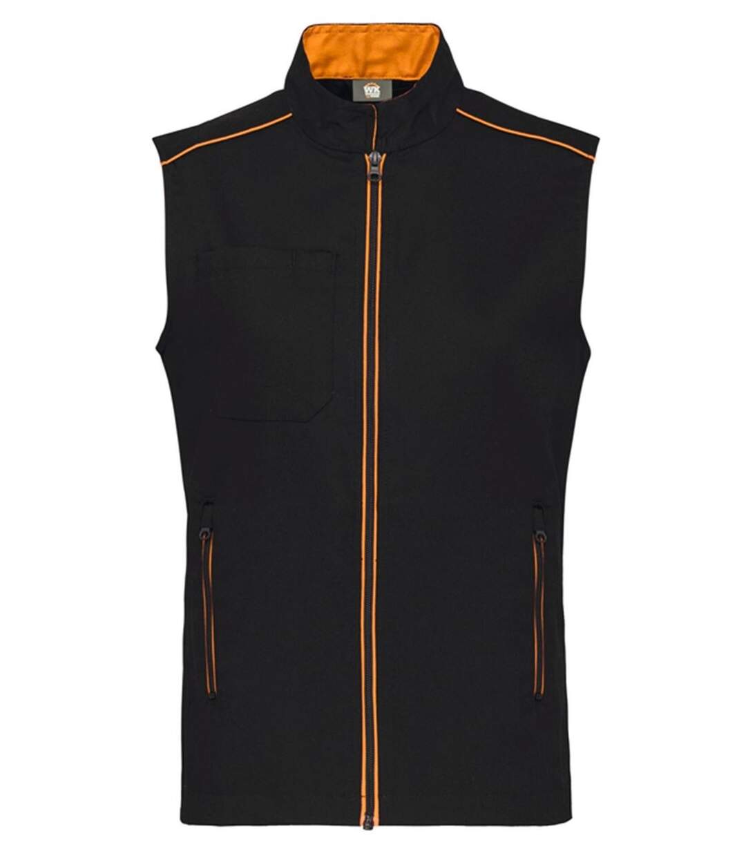 Gilet sans manches DayToDay - Homme - WK6148 - noir et orange