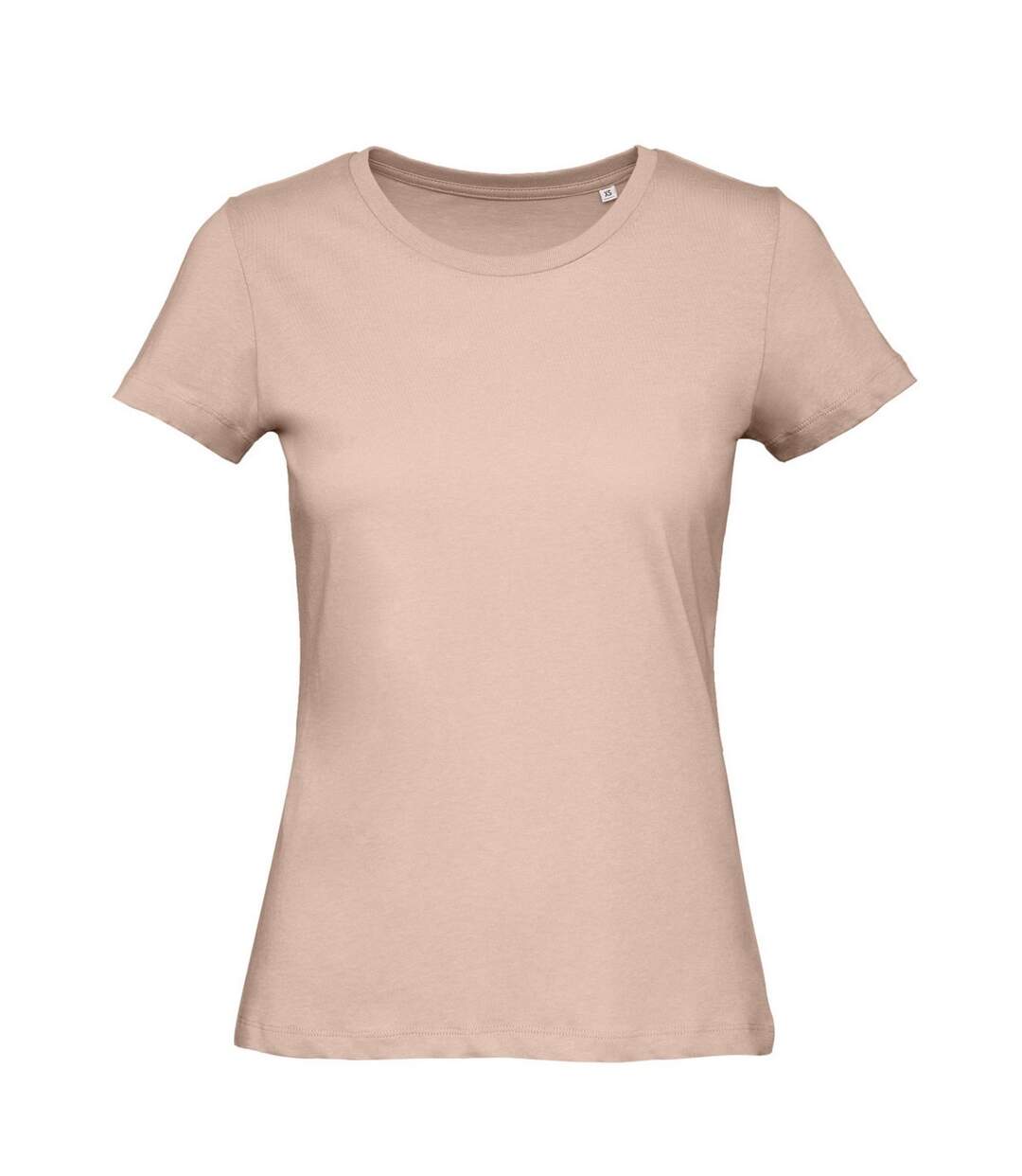 T-shirt en coton bio femme rose pâle B&C