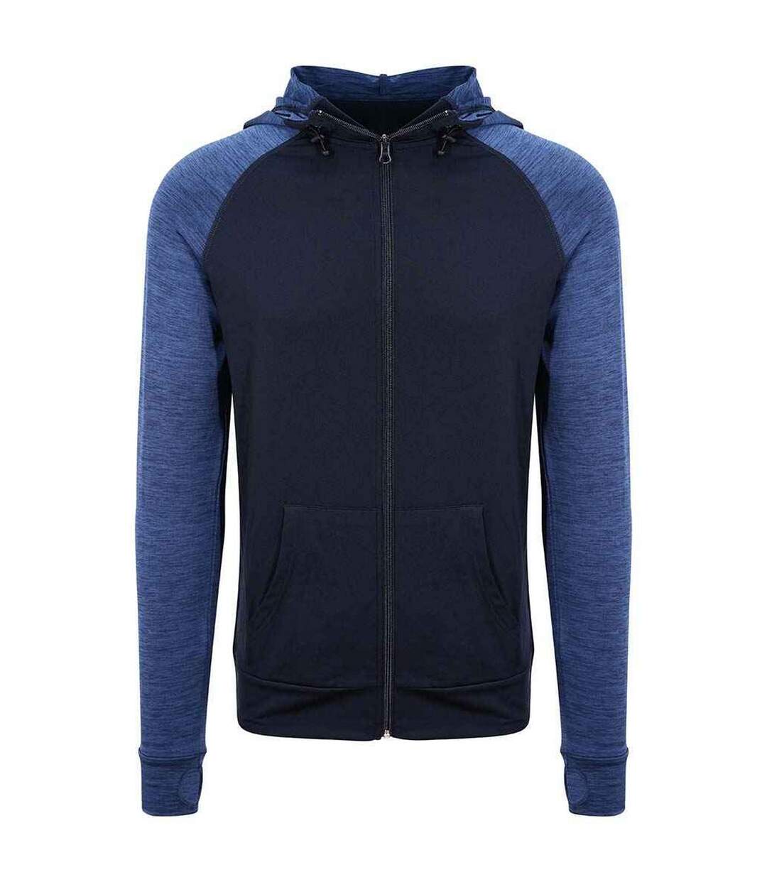 Veste à capuche homme bleu marine chiné AWDis Cool