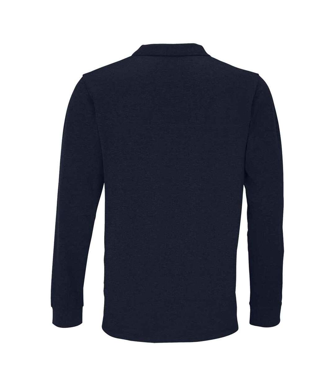 Unisex Adult Planet Long-sleeved Polo Shirt French Navy SOLS-2