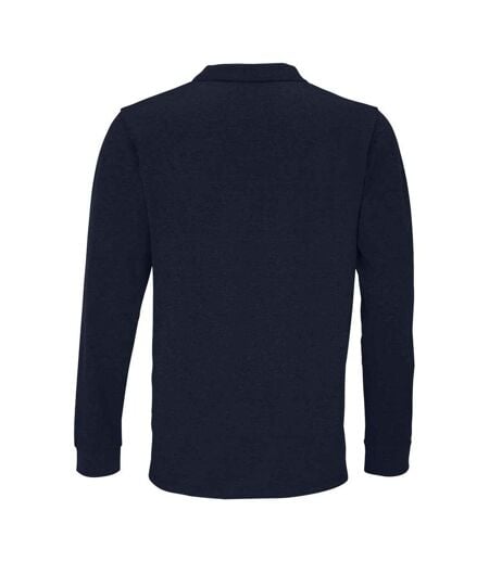 Unisex Adult Planet Long-sleeved Polo Shirt French Navy SOLS