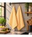 Lot de 2 torchons cuisine toile SQUARES VICHY-2