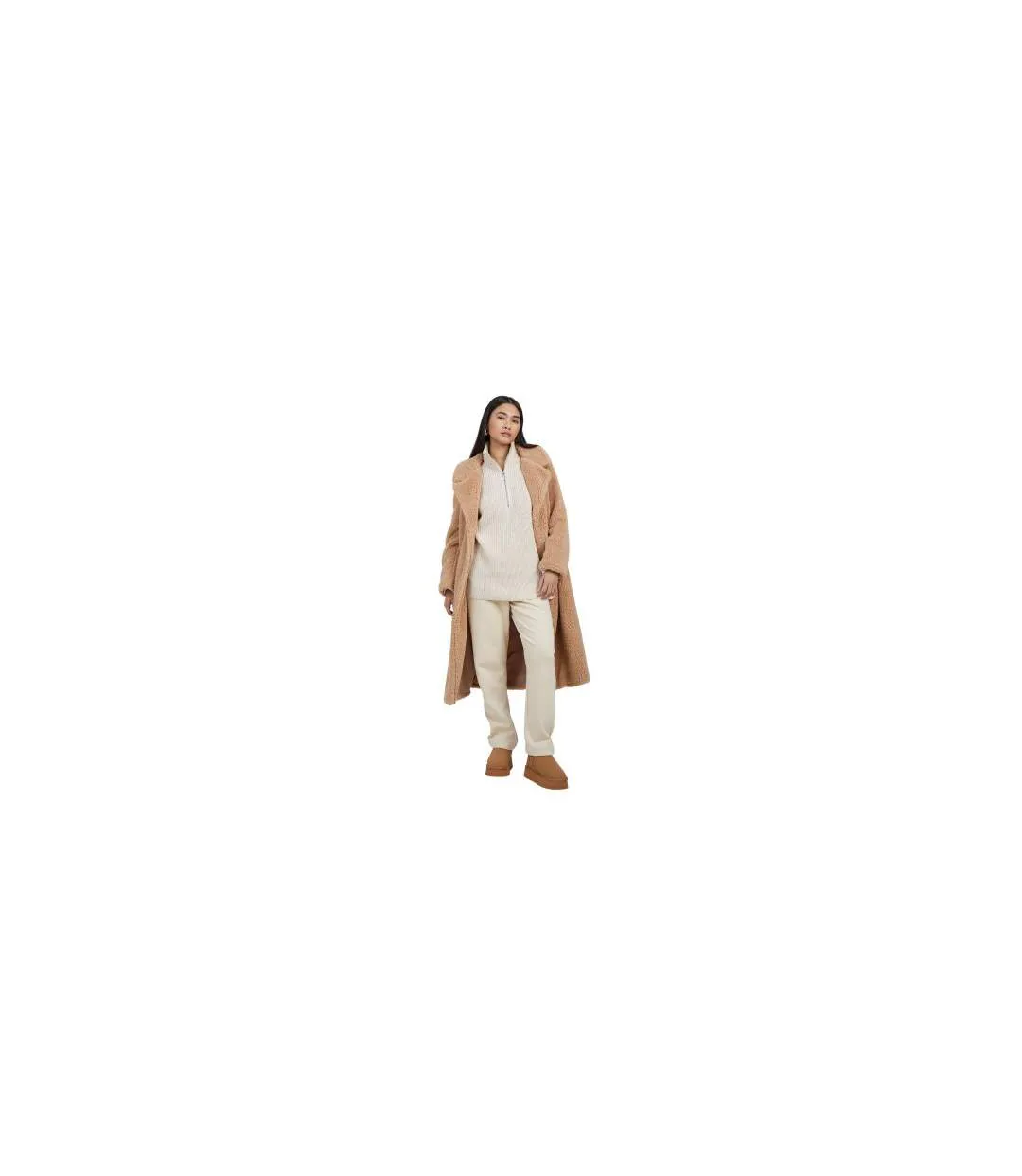 Pull Motif/style Pêcheur Femme Beige Gris Brave Soul-1