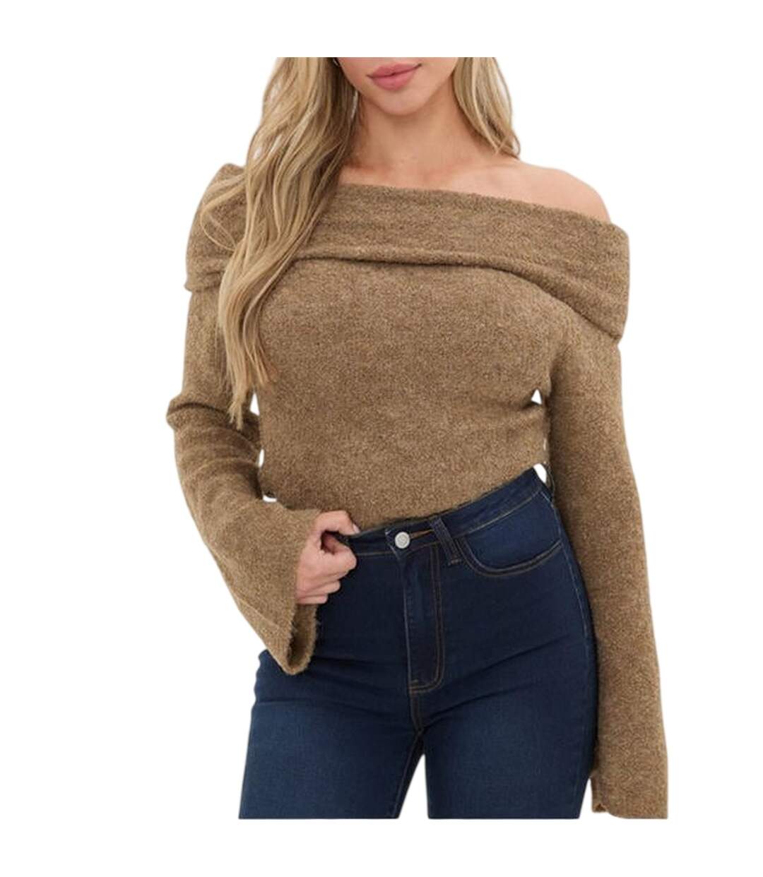 Pull Femme Marron Clair I Saw It First-1