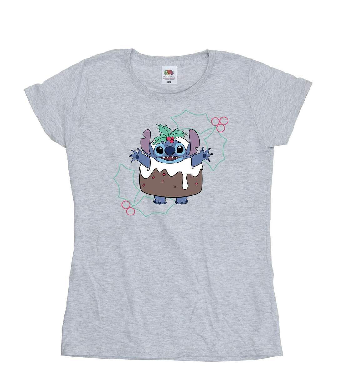 Disney Femmes/Les femmes Lilo & Stitch Pudding Holly T-Shirt en coton (Gris sportif) - UTBI26085-1
