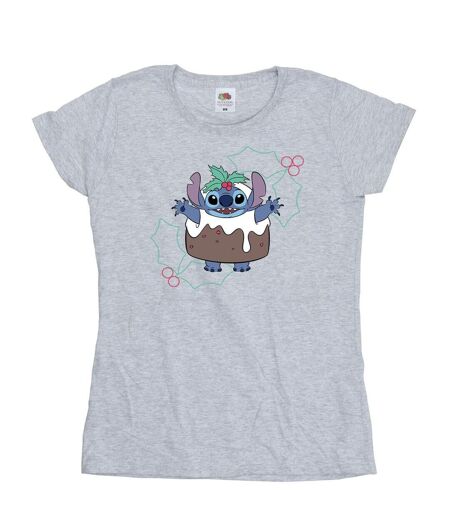 Disney Femmes/Les femmes Lilo & Stitch Pudding Holly T-Shirt en coton (Gris sportif) - UTBI26085