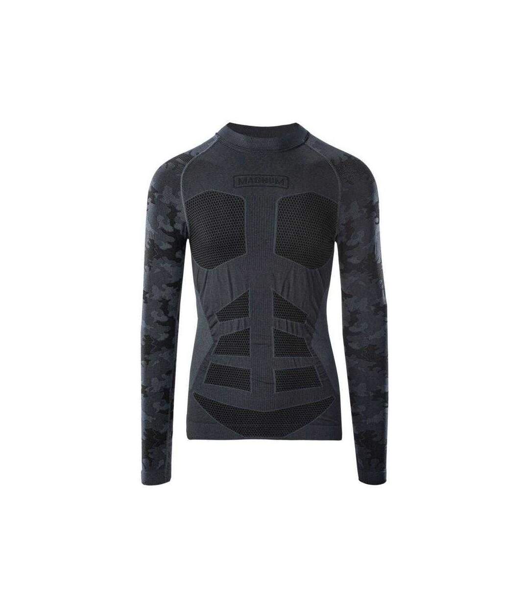 Mens Camo Thermoactive Thermal Top Black Magnum-1