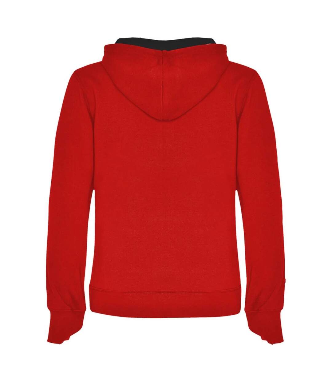 Womens/ladies Urban Hooded Polycotton Sweatshirt Red Black Roly-2