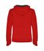 Womens/ladies Urban Hooded Polycotton Sweatshirt Red Black Roly-2