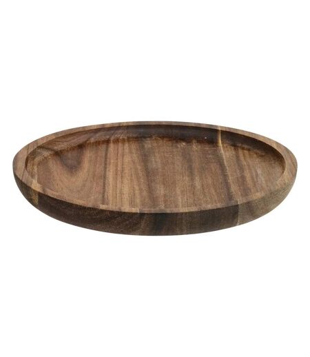 Lot de 6 Assiettes de Présentation Acacia 20cm Marron