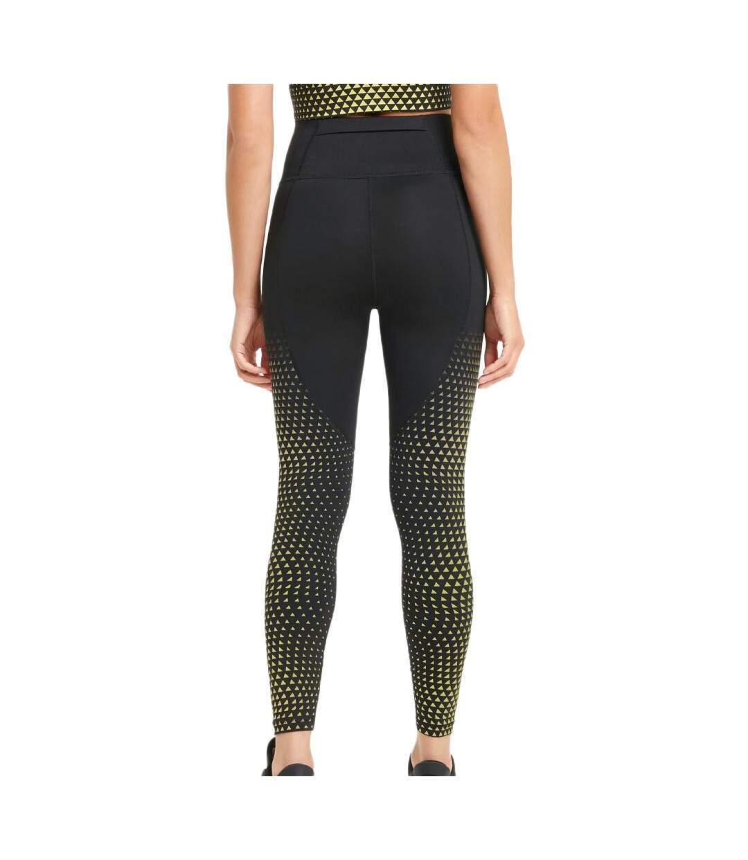 Legging Noir/Jaune Femme Puma Wais 7/8 - S-2