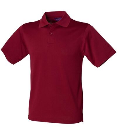 Polo À Manches Courtes Homme Bordeaux Henbury
